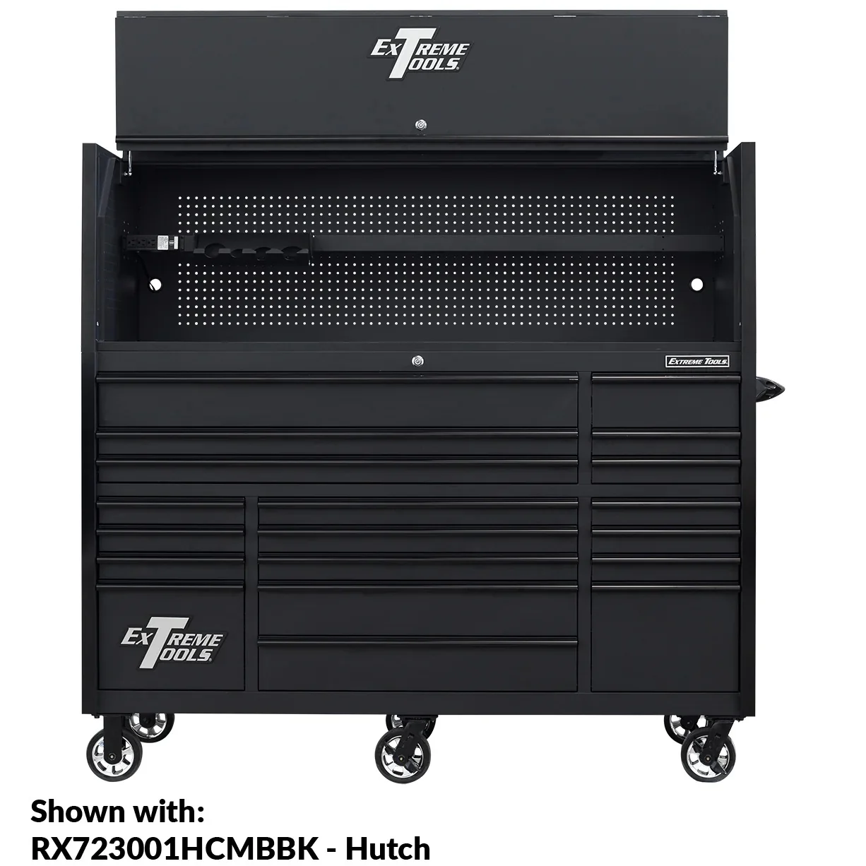 Extreme Tools RX250 Series 72-inch x 30-inch Rolling Cart �C 19 Drawers �C 250 lb Drawer Slides