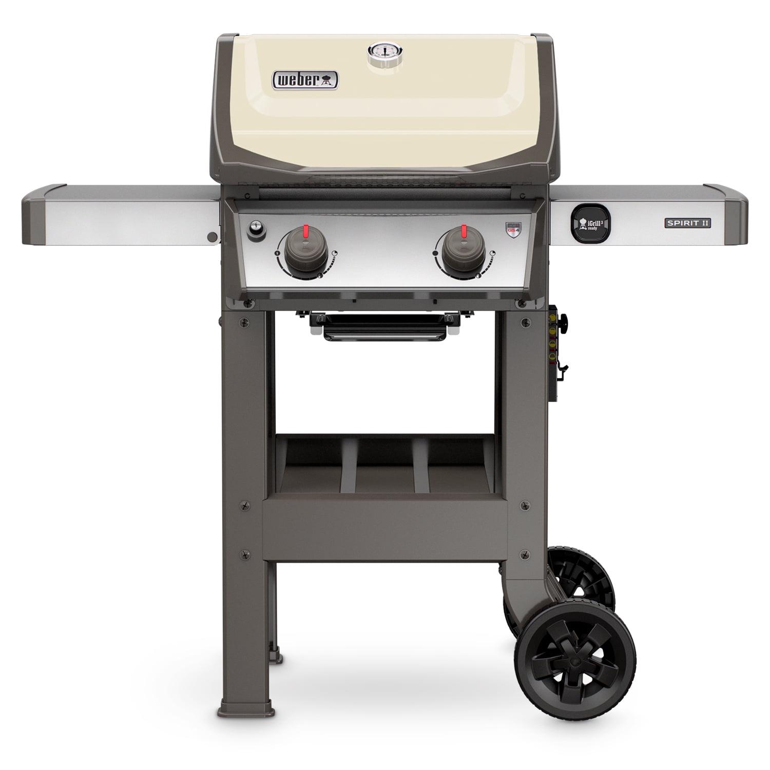 Weber Spirit II E 210 Propane Gas Grill, Ivory &ndash; 450 sq. in. Cooking Area, GS4 System, Stainless Steel Burners, Porcelain enameled Grates