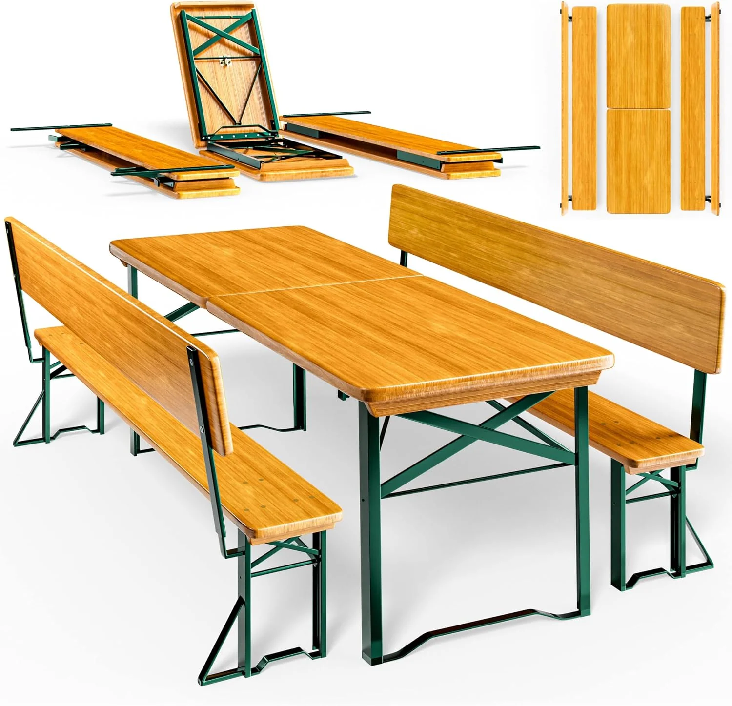 Casaria Bierzeltgarnitur mit Lehne 170 cm