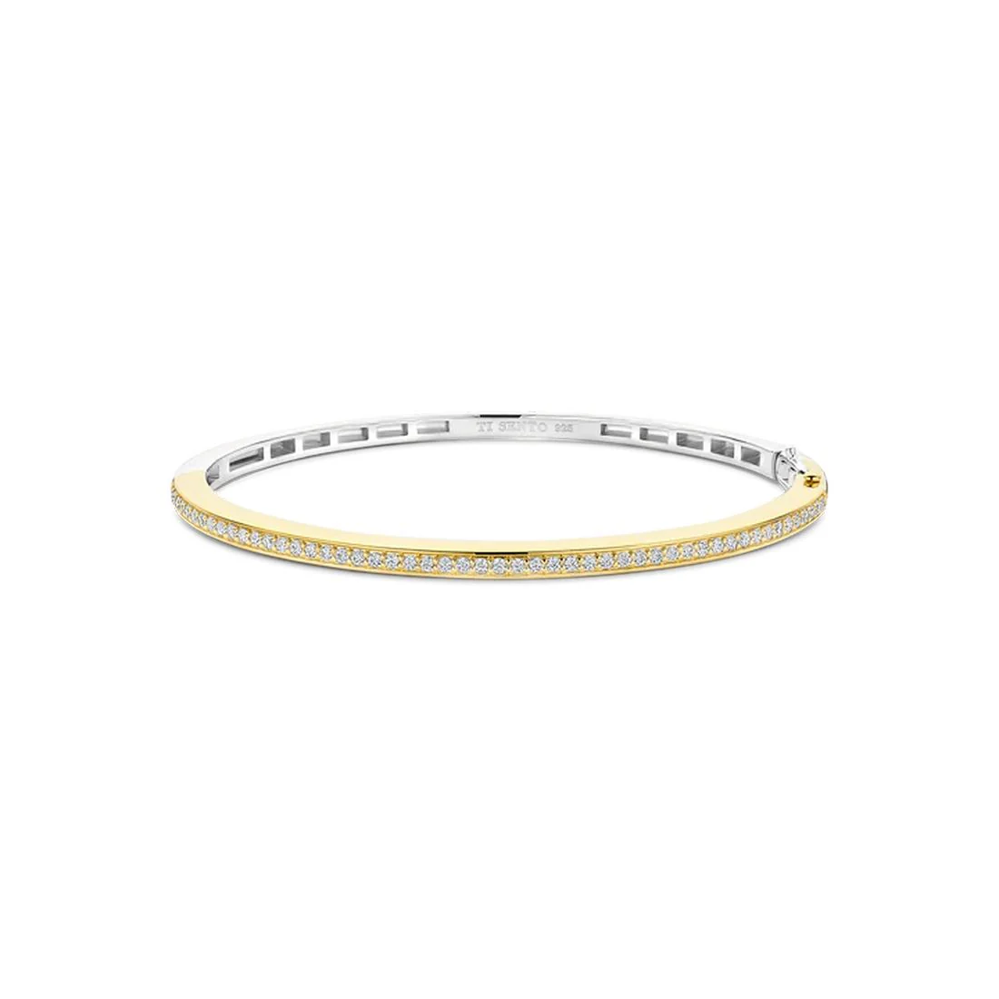 Bracciale Ti Sento Milano rigido tennis in argento dorato 2889ZY