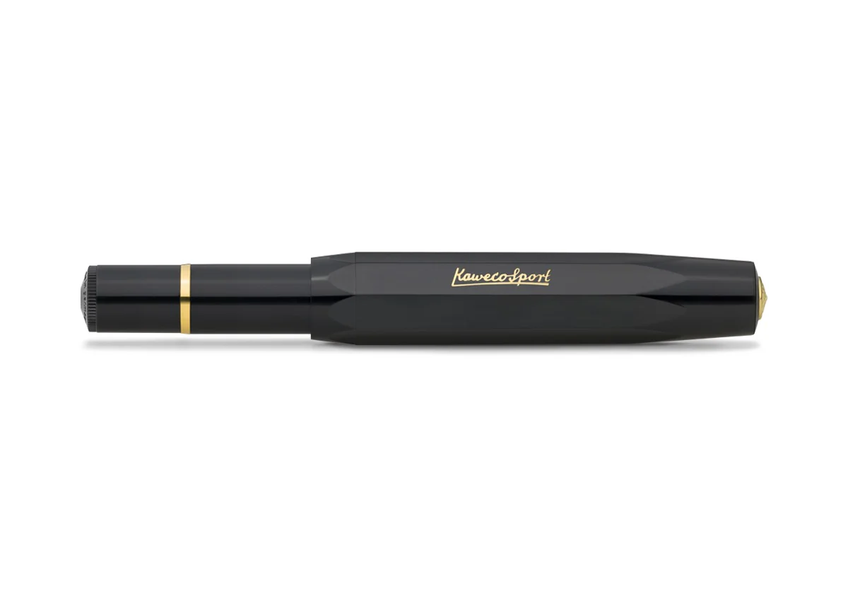 Kaweco Piston Sport Classic Fountain Pen - Black/Gold