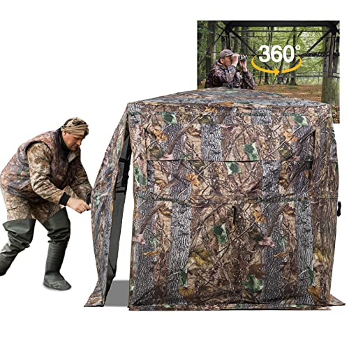 FUNHORUN Tenda da caccia a 360 gradi per caccia al cervo, tenda mimetica pop up per 2/3 persone, per cervi e tacchini, portatile, con borsa per il trasporto : Amazon.it: Sport e tempo libero
