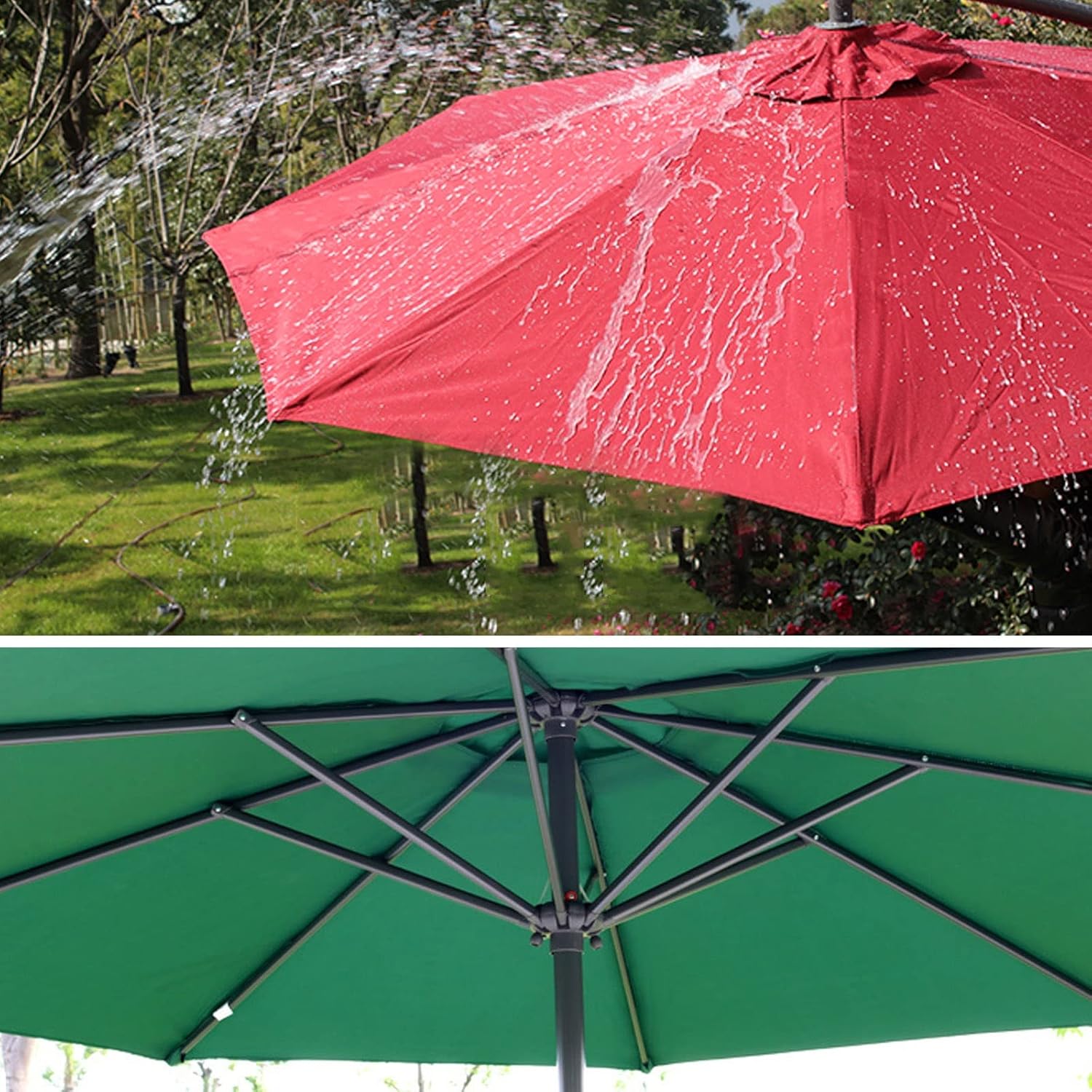 Garden Parasols Parasol, 1PCS Mehrzweck-Sonnengarten, Außen-, Sonnen-/Regen-Regenschirm, Schutzwinddicht, runder Schatten-Baldachin, für Strand/Pool/, Sonnenschutzhaus im Freien Parasole