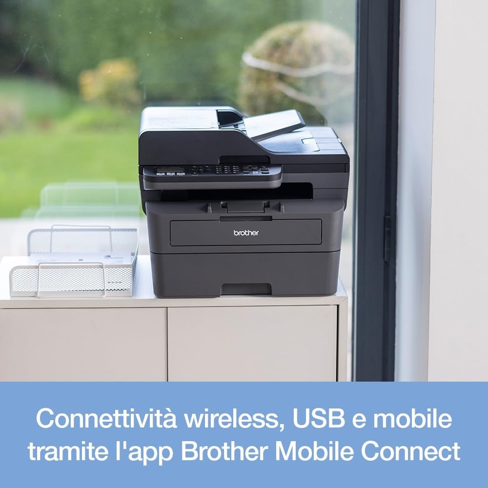 Monolaser-Multifunktionsdrucker MFC-L2835DW mit WLAN, LAN und USB, automatischem Duplexdruck sowie 50-Blatt-ADF