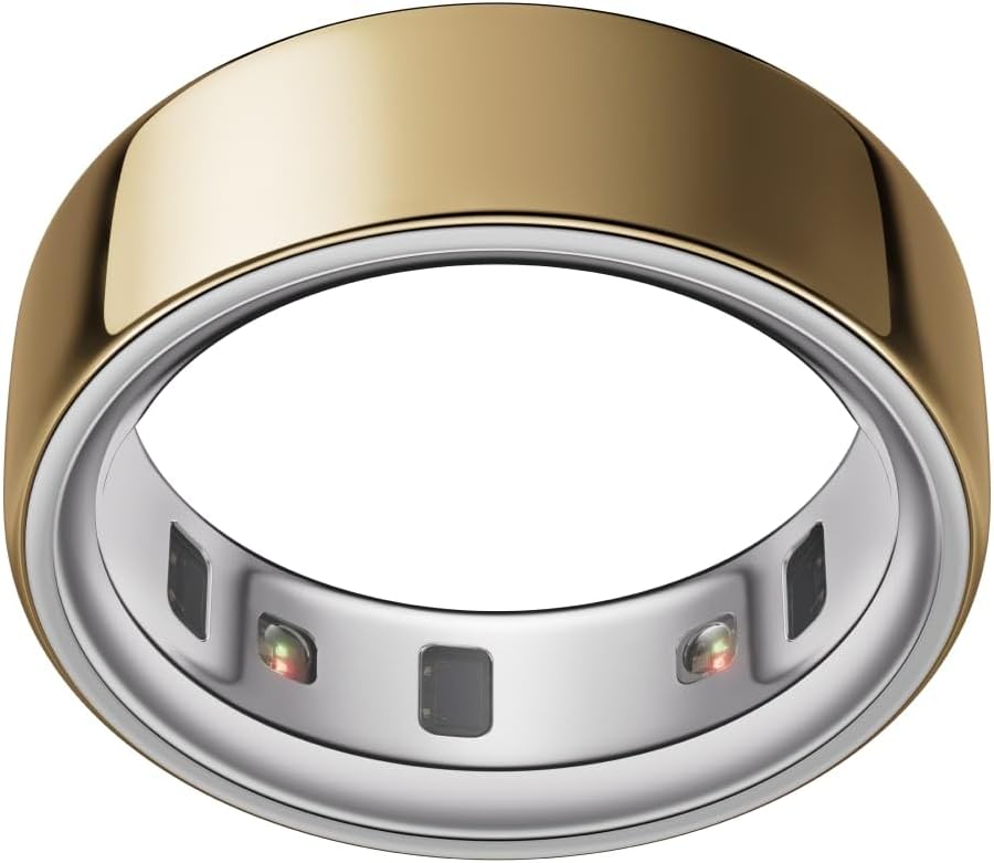 Oura Ring 4 - Gold - Größe 10 - Smart Ring | Messen Sie zuerst mit Oura Ring 4 Sizing Kit | Sleep Tracking Wearable - Herzfrequenz - Fitness Tracker - Bis zu 8 Tage Batterielaufzeit