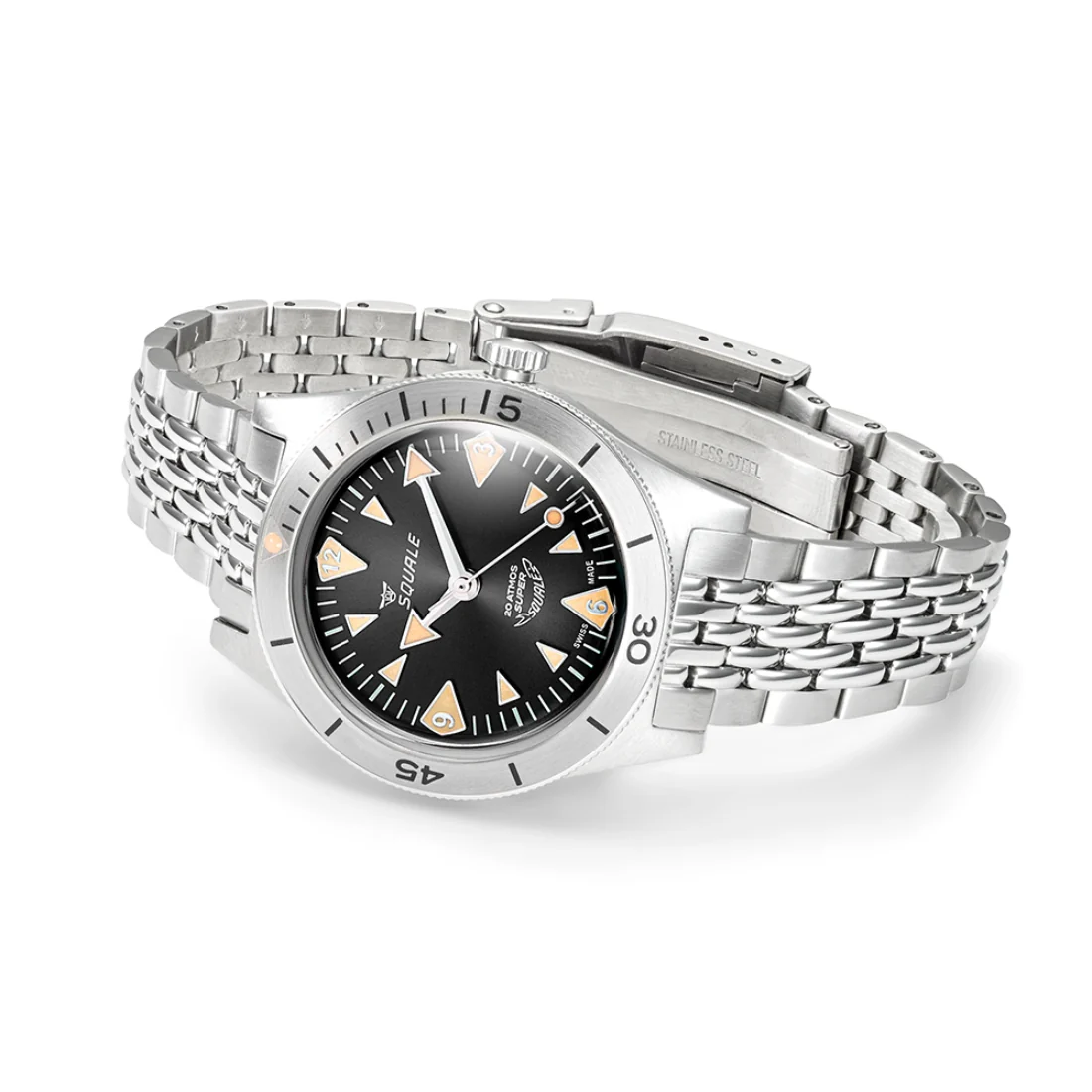 Orologio Super Squale quadrante nero diver 200mt SUPERSSABK.AC