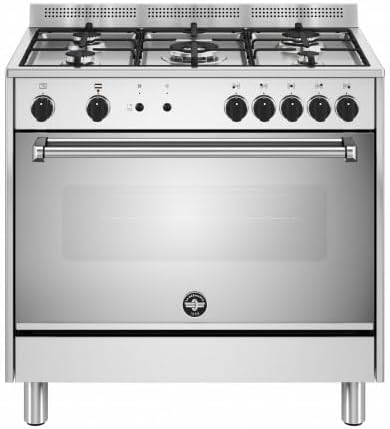 La Germania AMN965GXV - Cucina a gas, n° 5 fuochi, forno a gas, 90x60 cm, Coperchio non Incluso