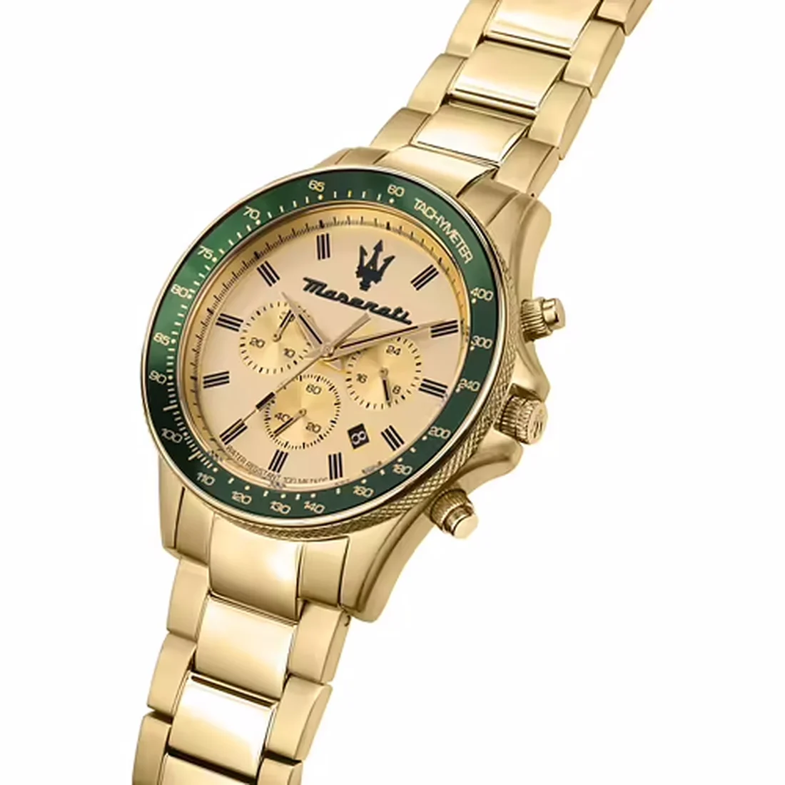 Orologio Maserati Sfida crono dorato e verde R8873640005