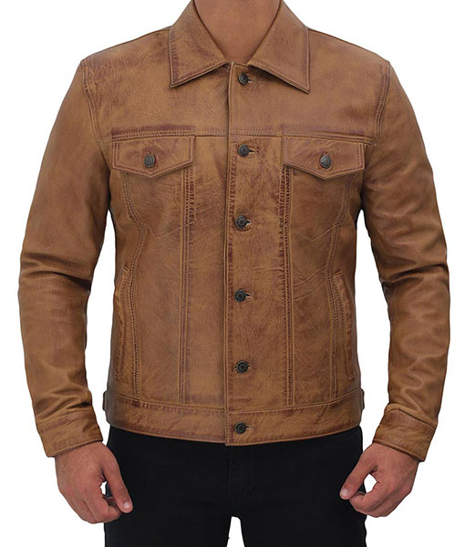 William Tan Trucker Leather Jacket