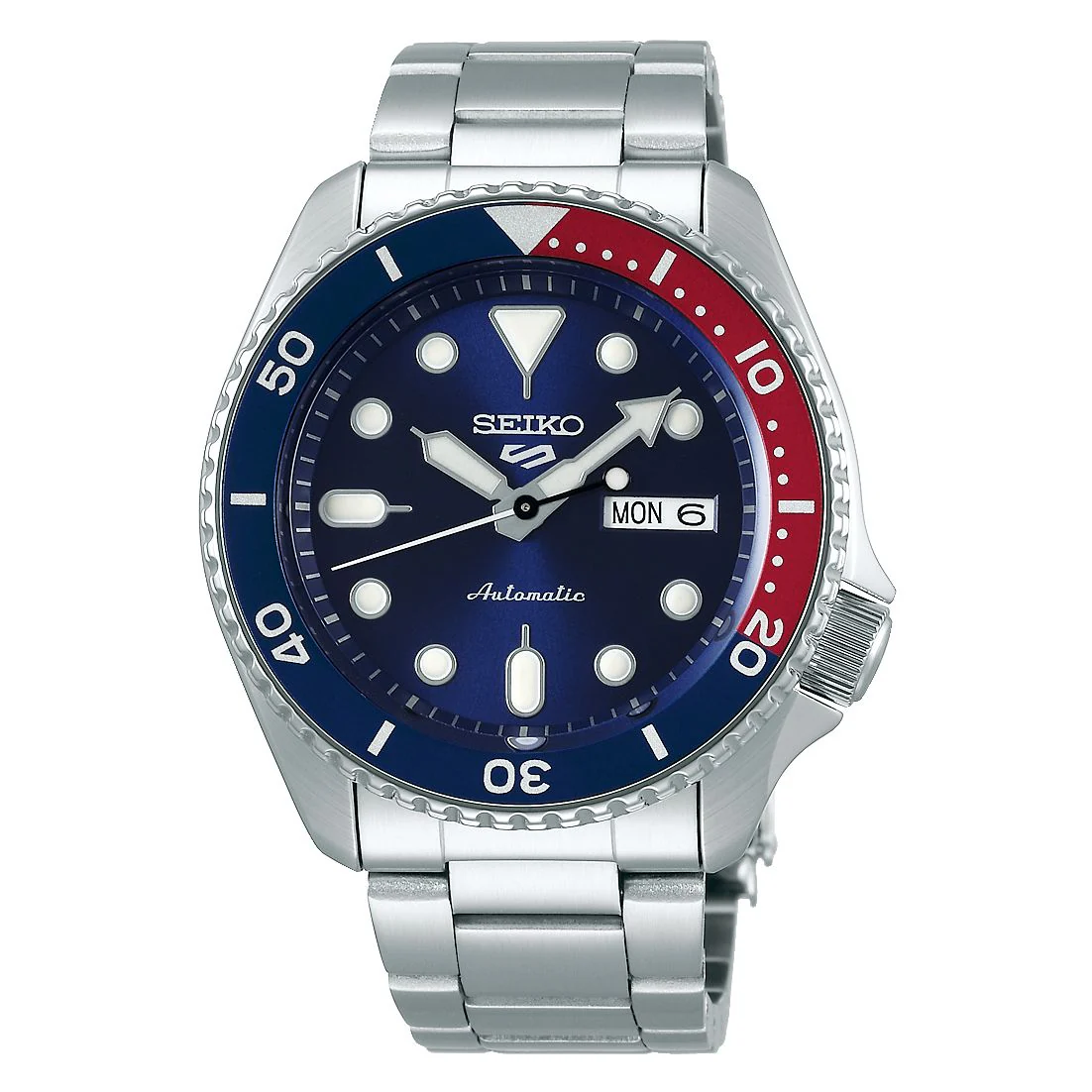 Orologio uomo Seiko 5 sports SRPD53K1 blu e rosso