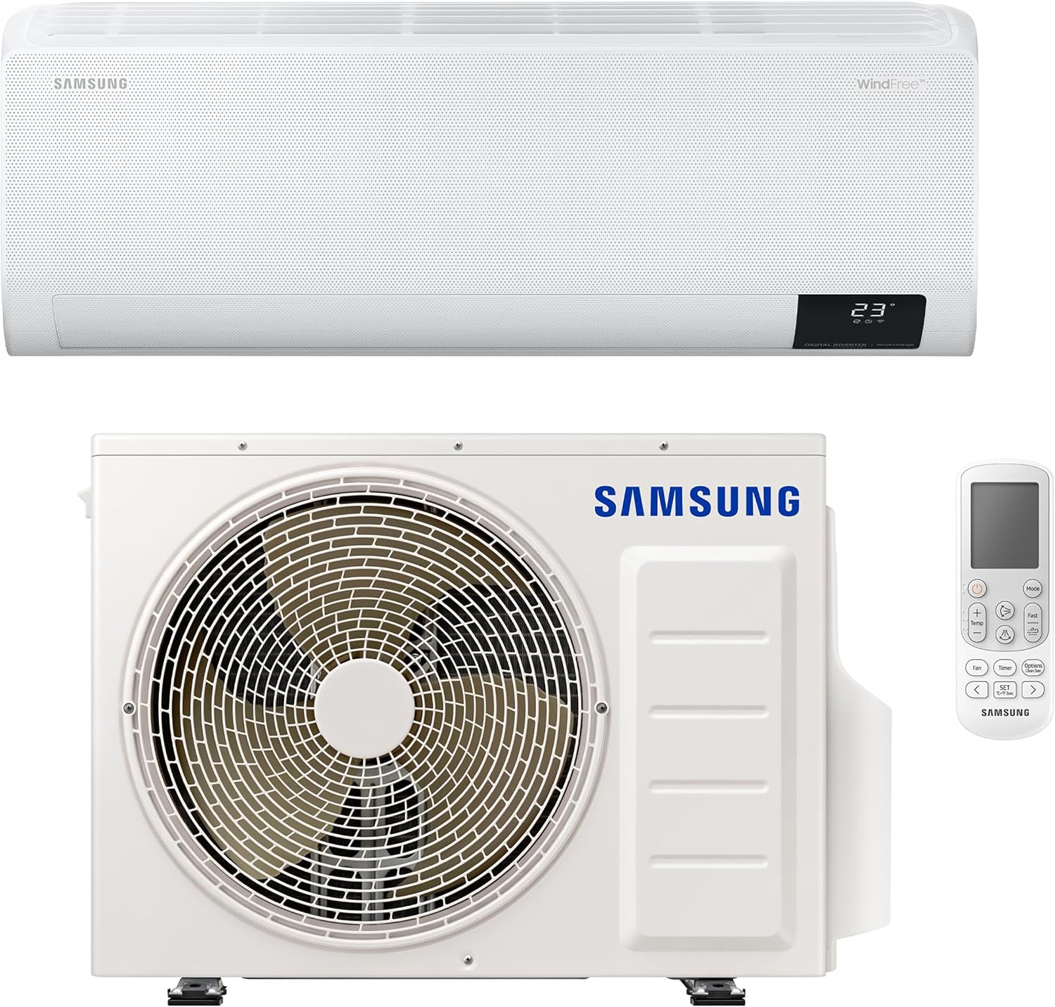 Samsung AR30 Malibu Monosplit Air Conditioner in Heat Pump 12000 BTU GAS R32 AR12TXHQBWKNEU+AR12TXHQBWKXEU [Energy Efficiency Class A++/A]