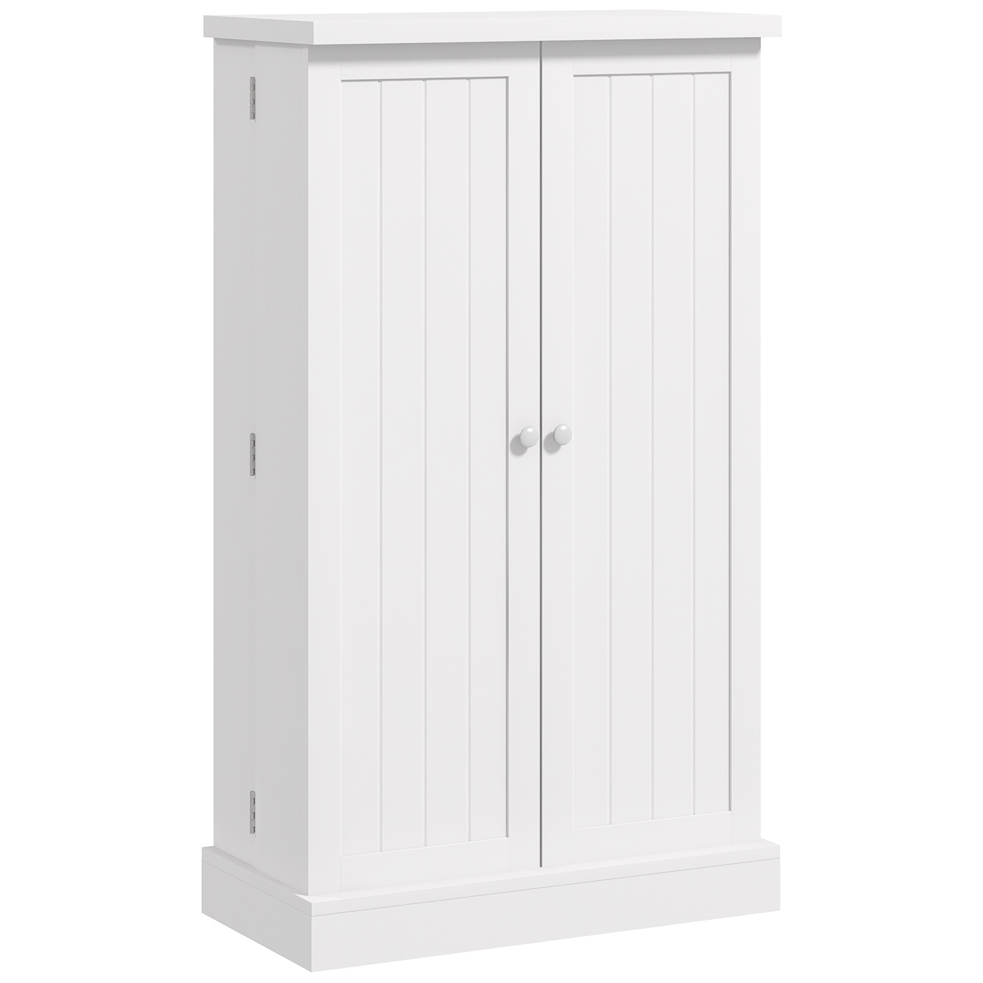 HOMCOM Schrank Küchenmöbel Speisekammer 2 Türen mit 5 Regalen und 12 Ablagen - Maße 60L x 30B x 104H cm - weiß