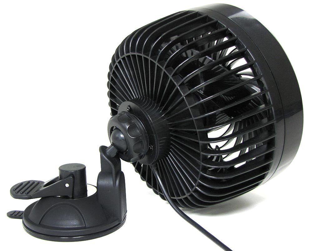 Handventilator 12 Volt Ventilator für PKW Auto 15cm für Zigarettenanzünder Saugfuss