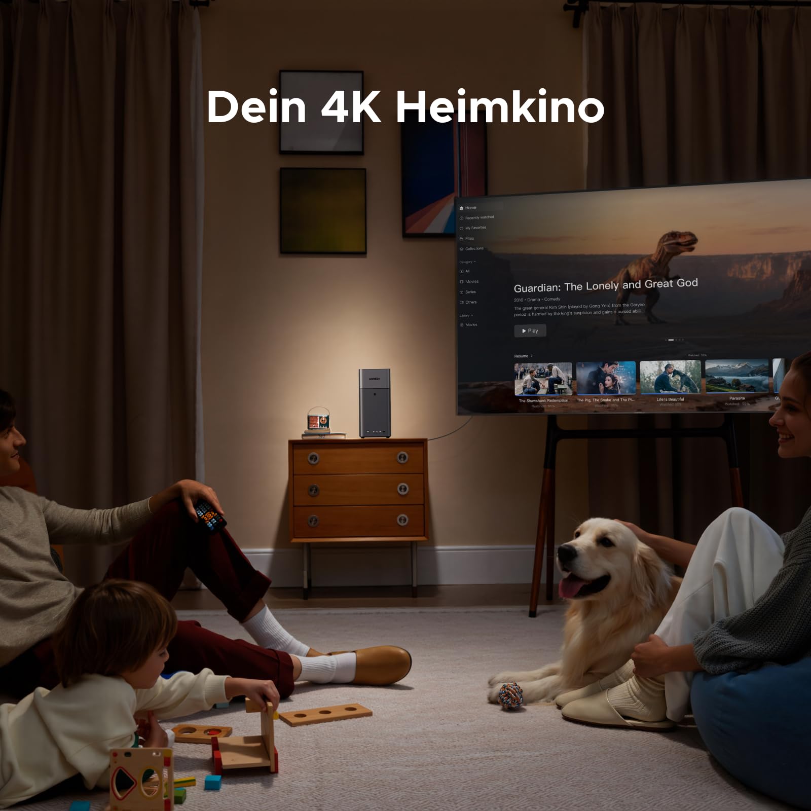 2-Bay NAS DH2300 4K Ultra HD HDMI DLNA NFC Dateifreigabe KI-Fotoverwaltung Windows macOS Android iOS Smart TV ohne HDD