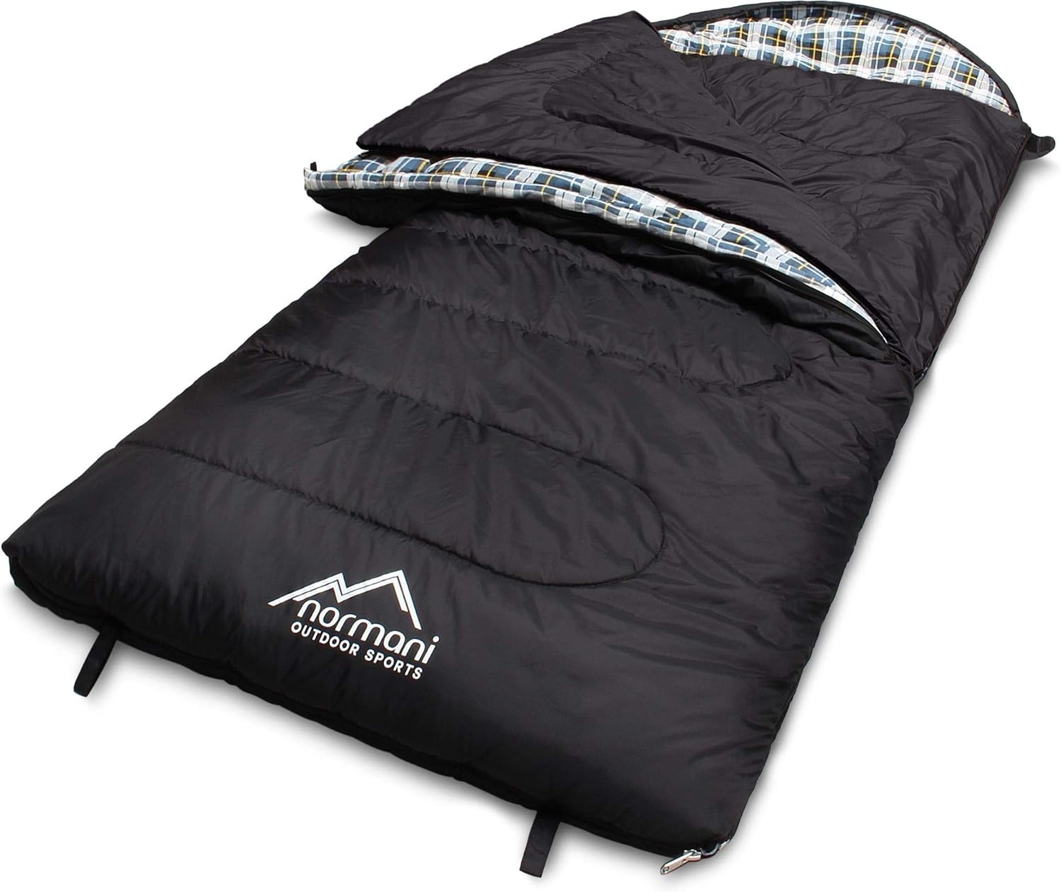 normani 4-in-1-Funktion Extrem Outdoor Schlafsack 'Antarctica' aus Nylon Rip-Stop mit 500 + 250 g/m² Hollow Fiber Füllung 220 x 90 cm