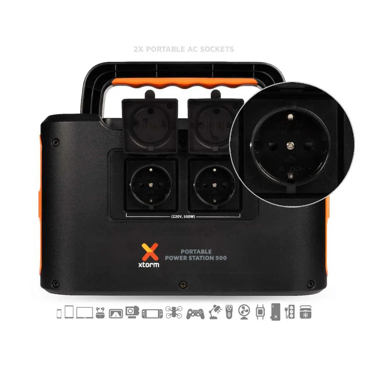 GENERATORE DI CORRENTE PORTATILE XTORM 500W 192000MAH NERO/ARANCIONE XP500
