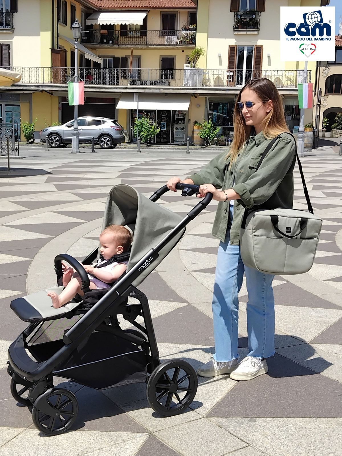 Kombi-Kinderwagen CAM Modus Duo 2n1 inkl. atmungsaktiver Simply-Matratze