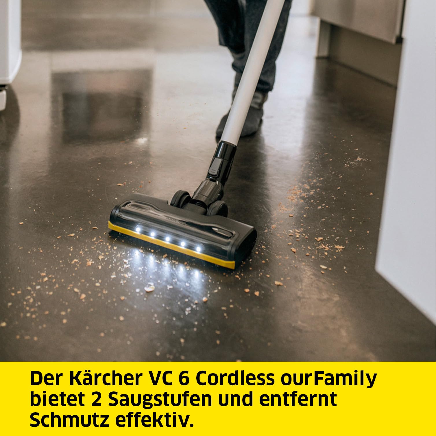 Akku-Staubsauger VC 6 Cordless ourFamily mit HEPA-Filter und bis zu 50 min Laufzeit, 25,2 V Akku, inkl. Wandhalterung