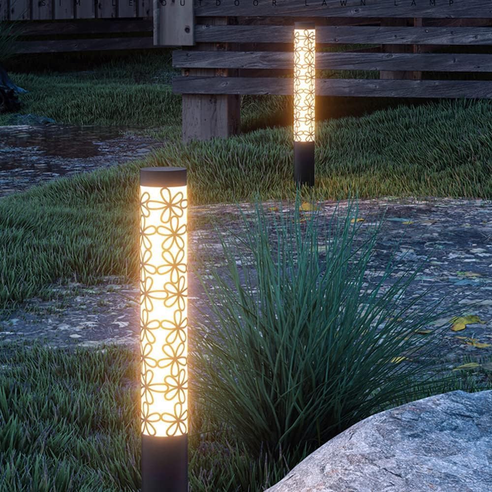 Moderne wasserdichte LED-Rasenlichter, 78,7 cm, für den Außenbereich, IP55-bewertet, stilvolle Gartenleuchten für Terrasse, Terrasse und Landschaftsbeleuchtung.