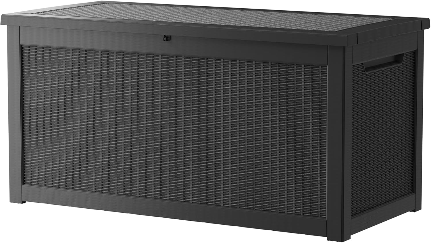 Outdoor Storage Box Waterproof  320 Gallon Large Lockable Deck Box  Patio Storage Bin Bench for Pool Accessories Cushion Furniture  Garden Tools  UV-Resistant Outside Delivery Black