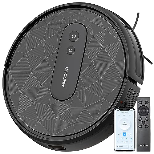AIRROBO Robot Aspirapolvere, Potente Silenzioso Aspirapolvere Robot, WiFi/APP/Telecomando, Design Sottile, Ideale per Peli di Animali, Moquette e Pavimento Duro, P20 : Casa e cucina