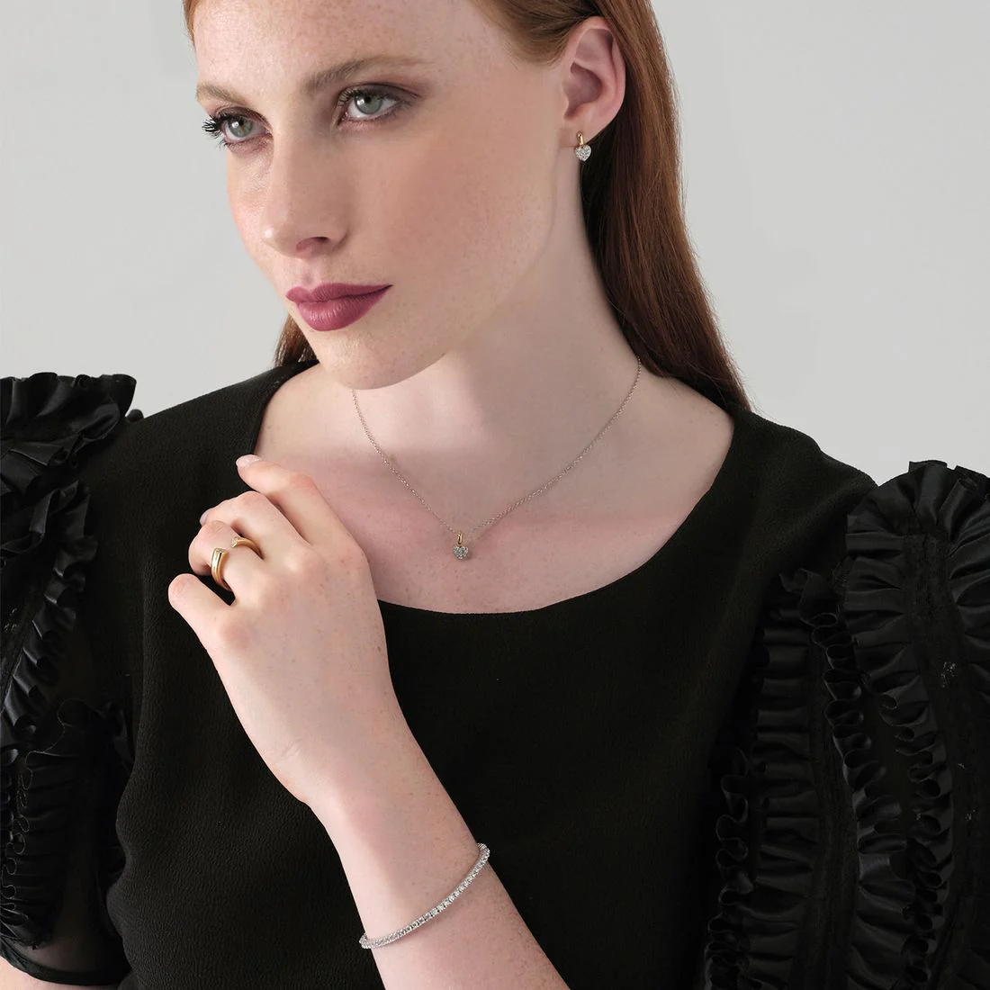 Bracciale Unoaerre Tennis in argento pietre bianche 2,5 mm 6365