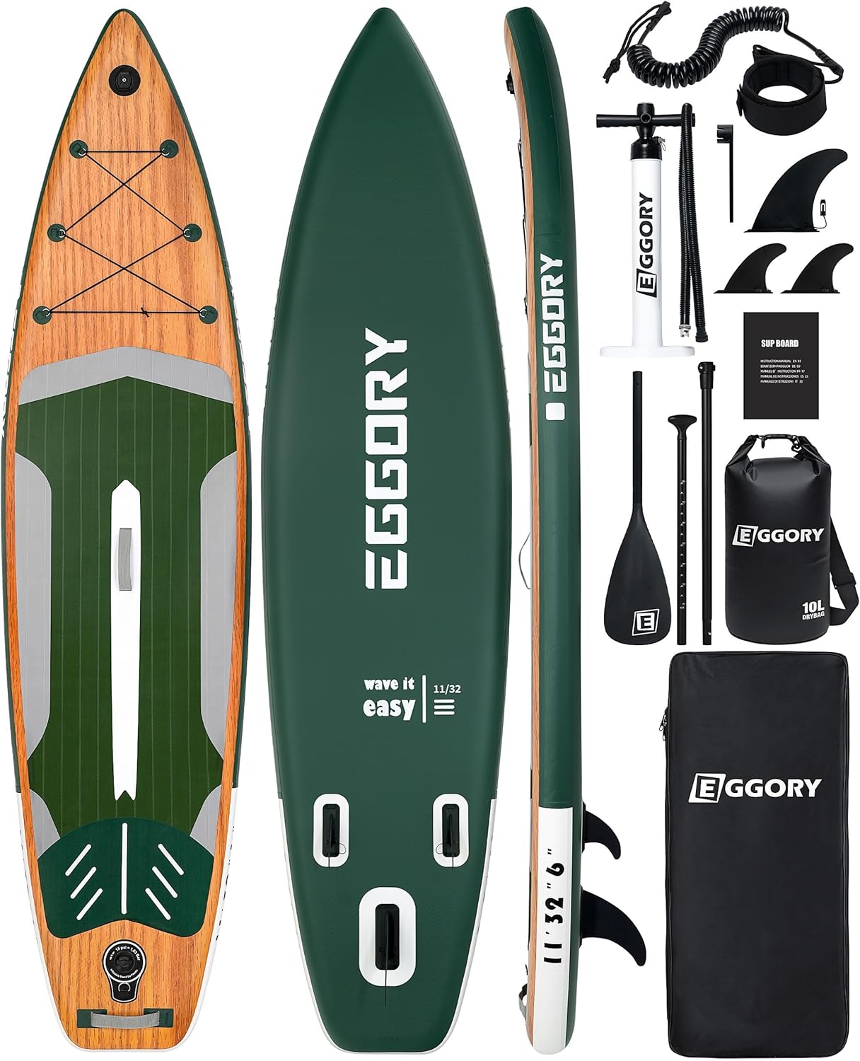 Tavola da surf gonfiabile SUP completa Paddleboard accessori pagaia regolabile, pompa, zaino da viaggio, guinzaglio, borsa impermeabile, tavola per adulti
