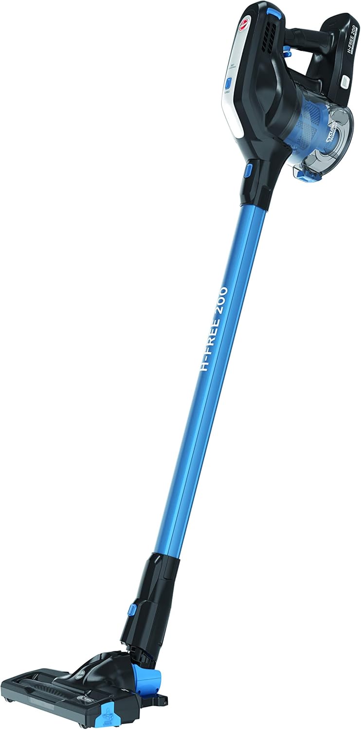 Hoover H-Free 200 HF222UPT Scopa Elettrica Ricaricabile senza Fili, Tecnologia Ciclonica, Multifunzione, Spazzola per Peli Animali, Batteria 22V, Potenza 220 W, Autonomia 40 Min, Leggera, Nero/Blu