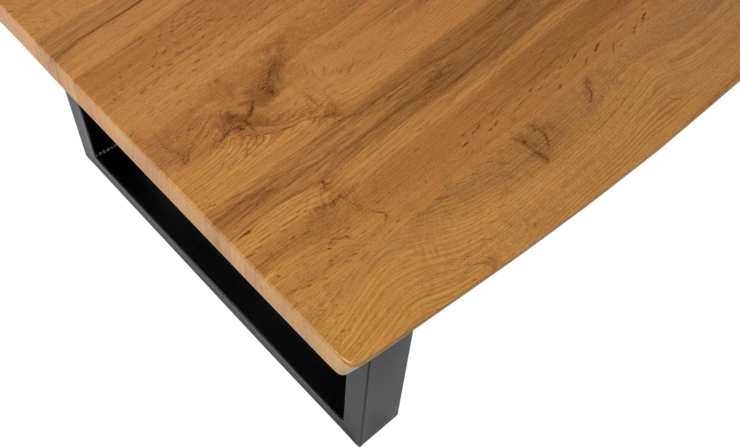 SAM 7 TLG. Essgruppe Josy | 180 x 90 cm | Holz Wildeiche-Optik | Stuhl Set Susi Anthrazit | U-Gestell Schwarz | Esstisch mit 6 Stühlen | Esszimmertisch/Küchentisch/Holztisch | Esszimmer