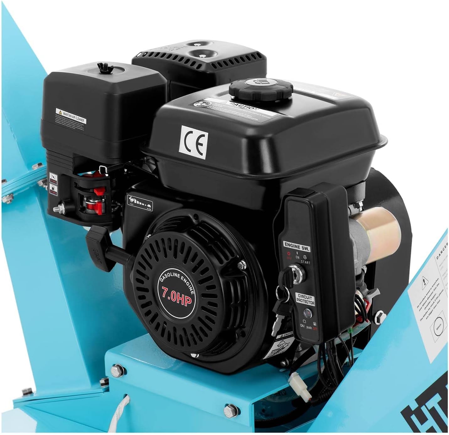 hillvert HT-HECTOR 212T Biotrituratore A Scoppio Tipo di combustibile: benzina senza piombo, Potenza del motore 6,5 CV Diametro di taglio 80 mm Biotrituratore elettrico Trituratore rami e foglie
