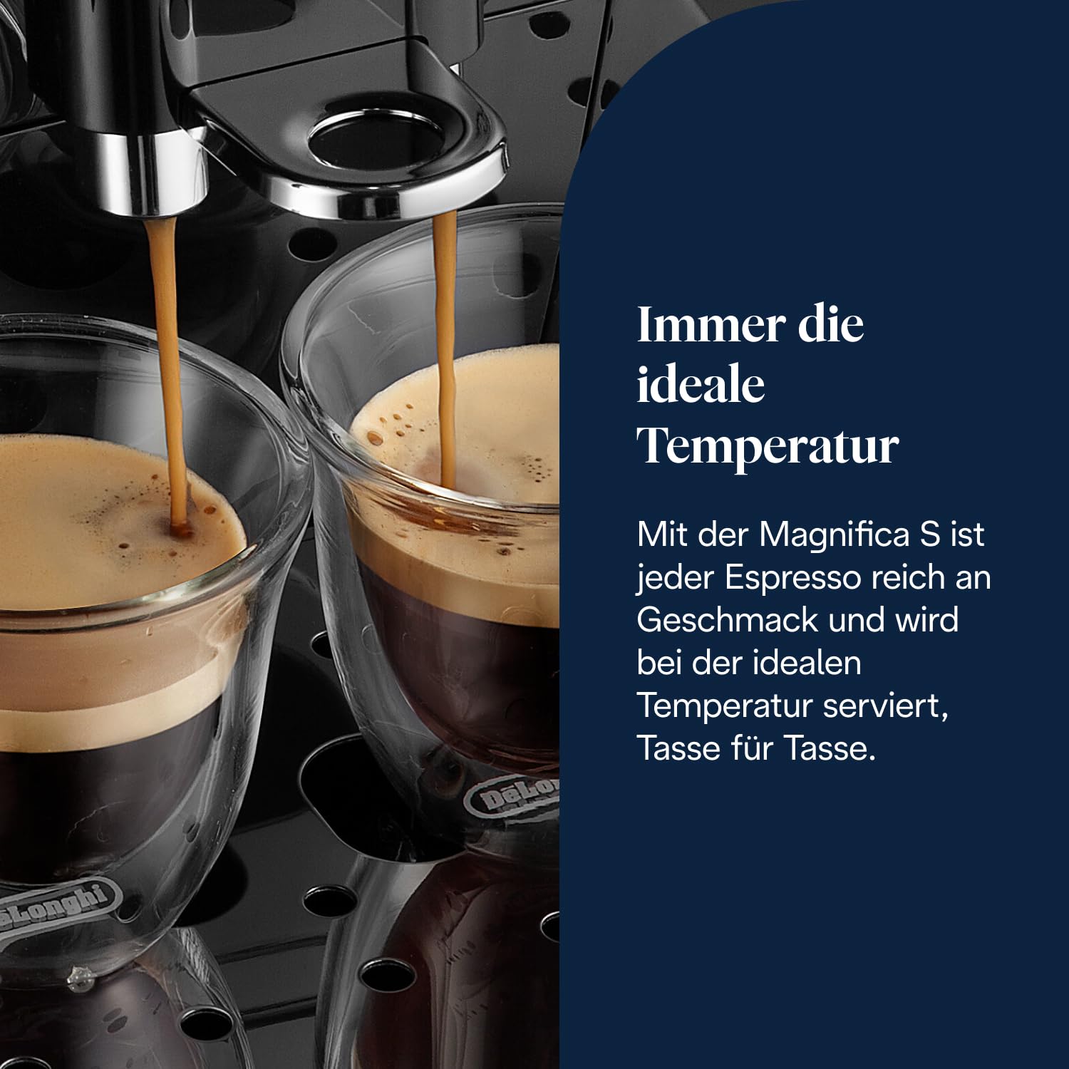 De'Longhi Magnifica S Kaffeevollautomat für 2 Getränke in Schwarz mit integriertem Mahlwerk