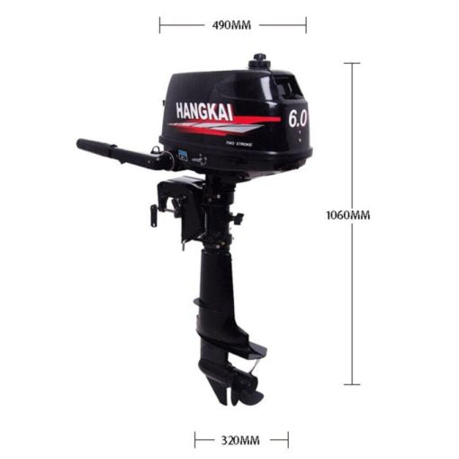 Premium 6 HP Outboard Motor for Fishing Boats &ndash; 2 Stroke Engine with Quick Start, Lightweight Design