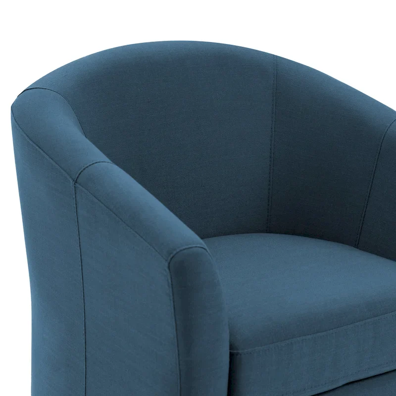 Modern Upholstered Swivel Barrel Chair Living Room Accent Chair