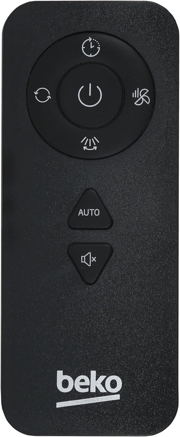 Beko EFW6900B Digital Tower Fan, 45W, 4 Speed, LED Display, Oscillation 70°, Timer 24h, Black