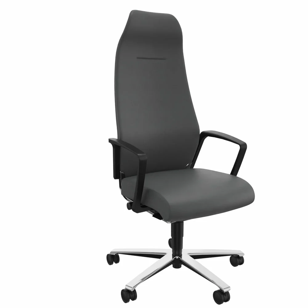 Sedia da ufficio ergonomica Züco Selvio E 0156 Poltrona direzionale | Schienale imbottito alto | Poggiatesta integrato