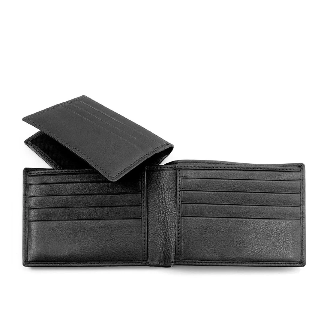 Portafoglio Spalding & Bros Washington 16c in pelle nera 175131U900