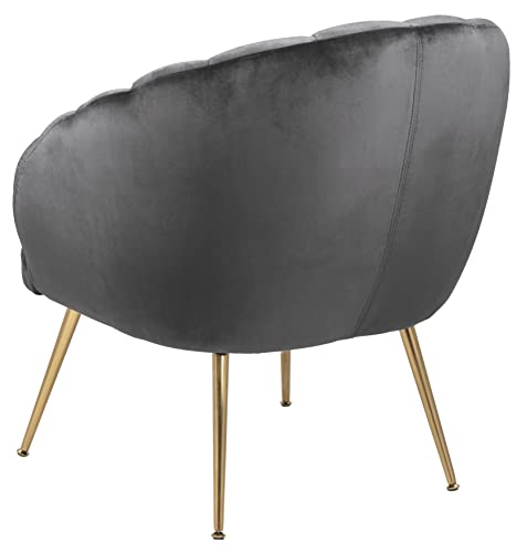 AC Design Furniture Denise Sedia Da Riposo, A: 81 x L: 71 x P: 71 cm, Grigio Scuro, Tessuto/Cromata, 1 pz : Amazon.it: Casa e cucina