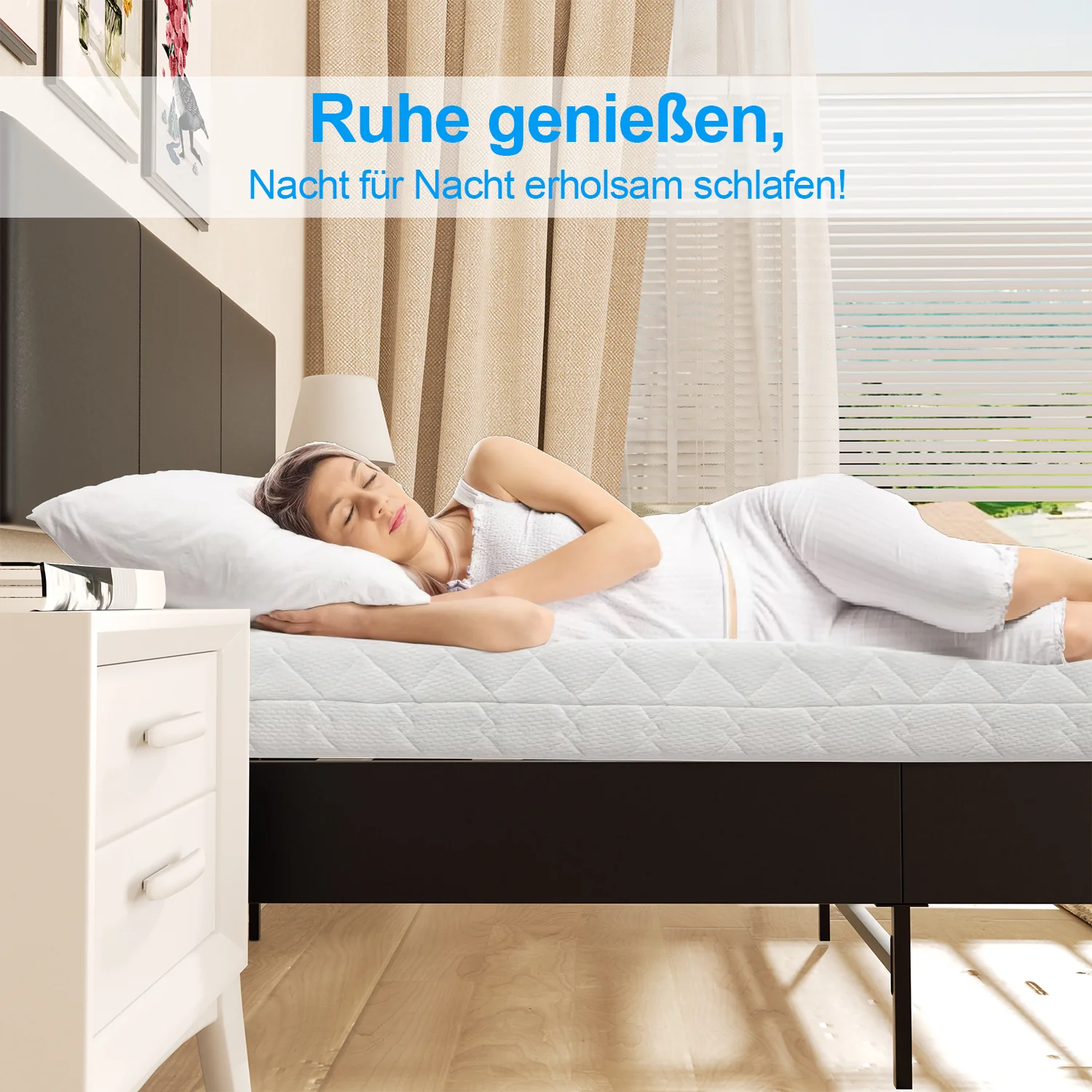 Sonnewelt Polsterbett Bettgestell mit Kopfteil Leder