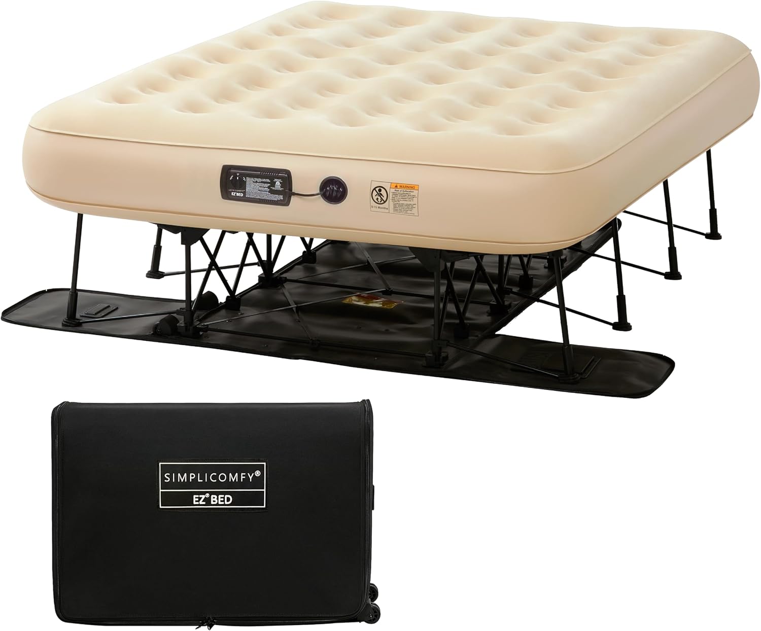 Simpli Comfy Queen EZ Air Mattress with Frame & Pump