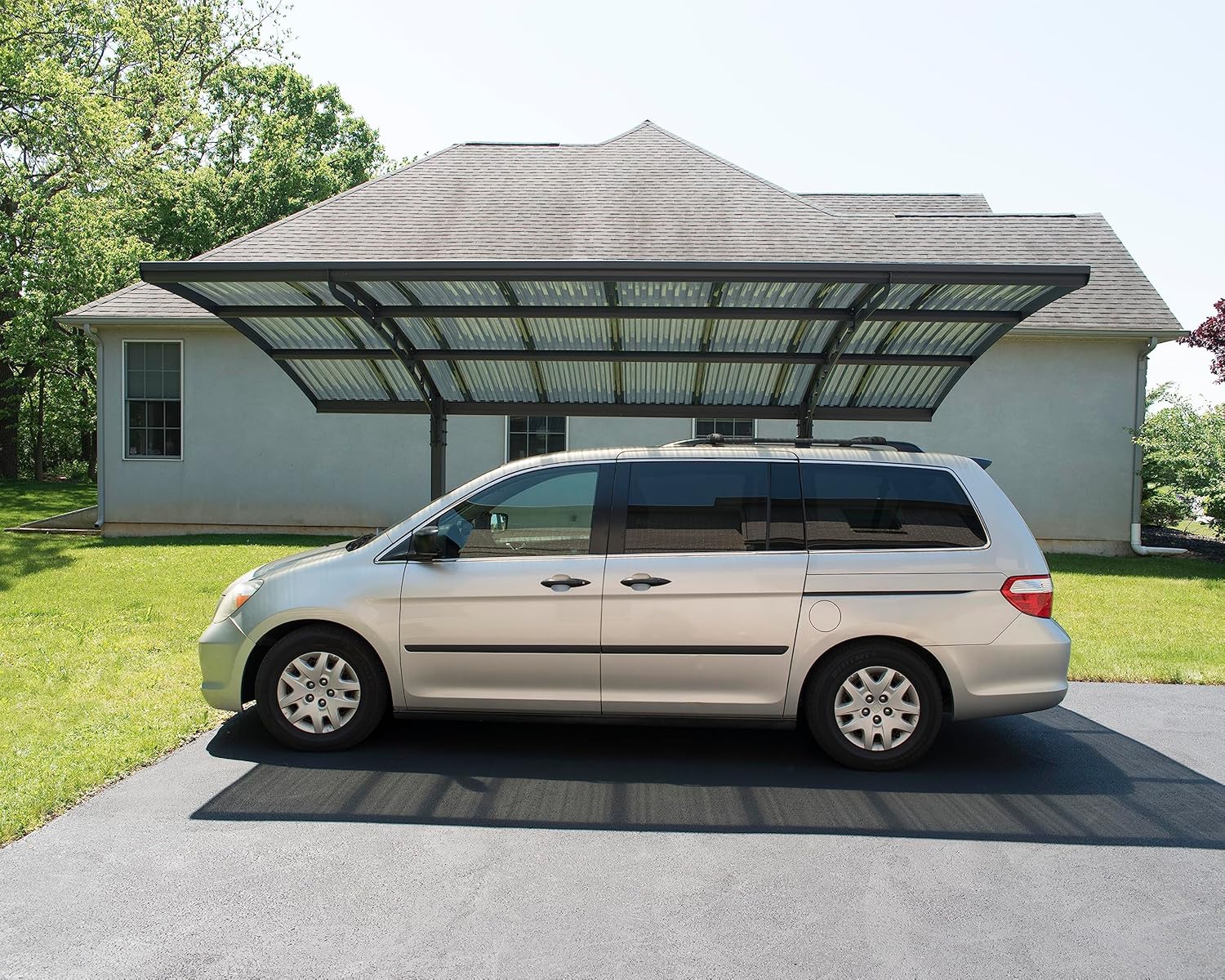 Canopia by Palram Carport Arizona 5000 in policarbonato, alluminio robusto e antiruggine protegge l'auto dalla luce solare