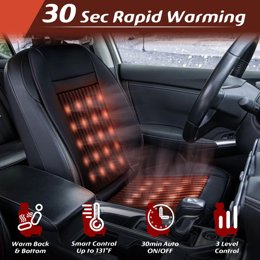 Paffenery Luxury Heated and Cooling Car Seat Cover, Warmer Cushion 12 24V Universal Fit