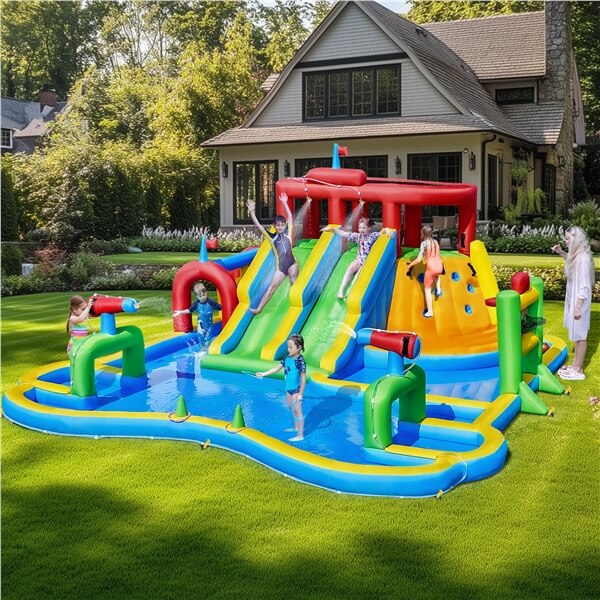 Yaheetech Large Inflatable Water Slide with Soccer Field