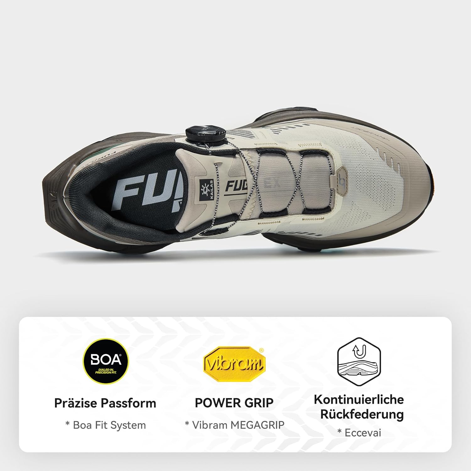 KAILAS Herren FUGA EX 3 BOA Trail Running Schuhe Leichtgewichtige rutschfeste Atmungsaktive Jogging Wanderschuhe
