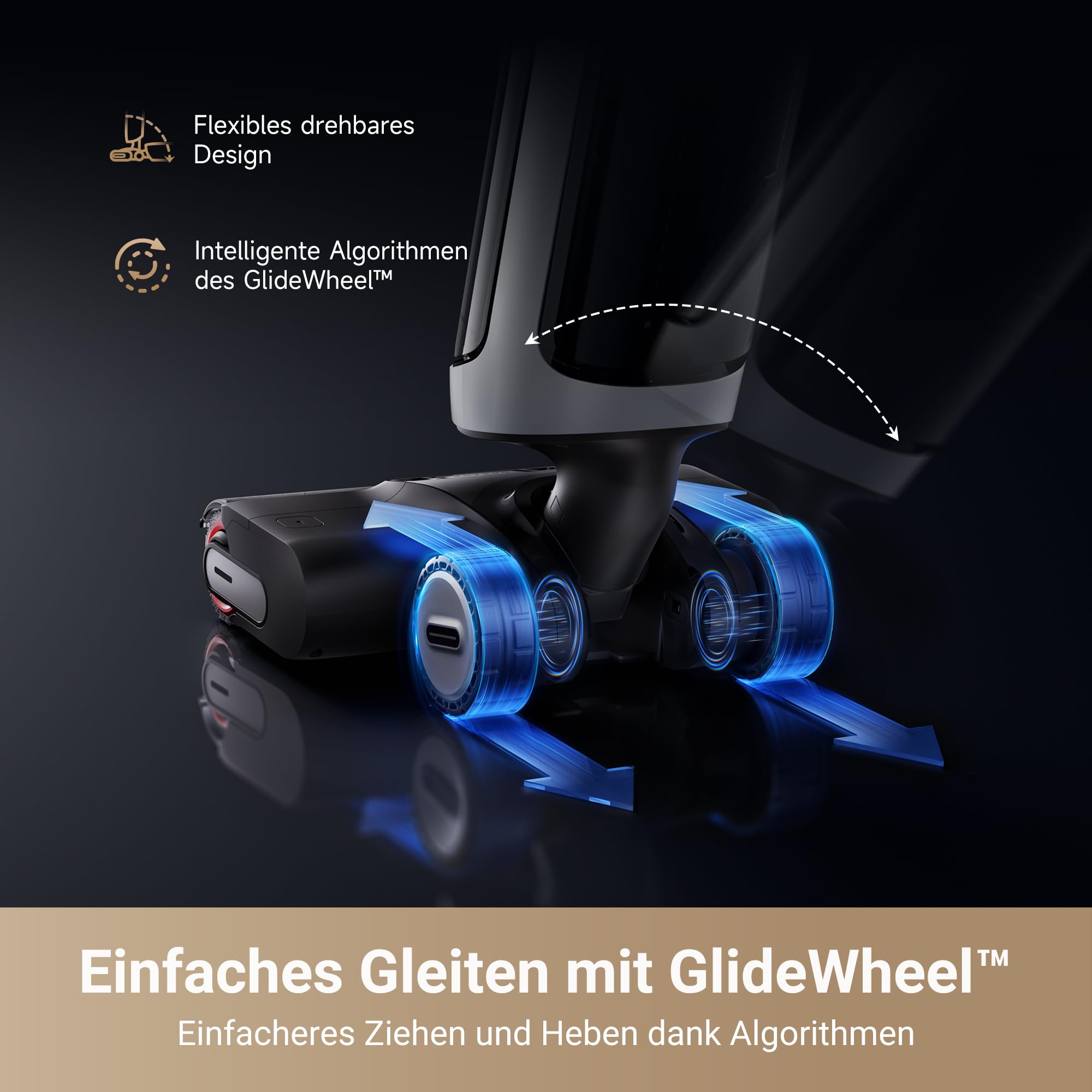 Nass- und Trockensauger H14 Pro mit 18.000 Pa Saugkraft, 180° Flachreinigung und 60 °C Bürstenpflege