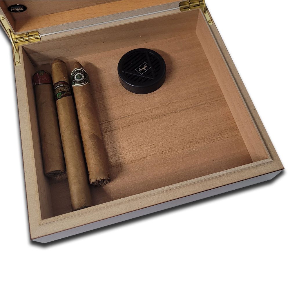 Humidor Humidor Set, Kirschholz Dekor, für 15 Zigarren, Zigarrenschneider