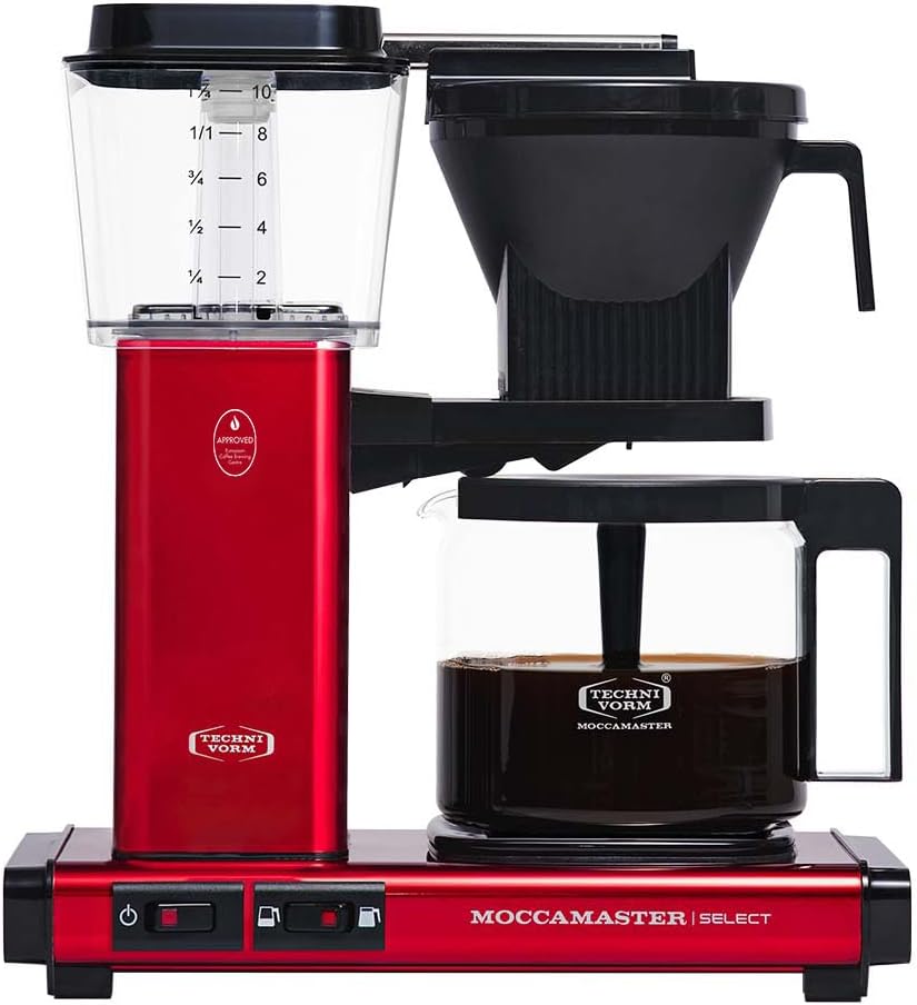 Moccamaster KBG Select, Kaffeemaschine, Retro Kaffeemaschine, Filterkaffee, Off-White, 1.25L