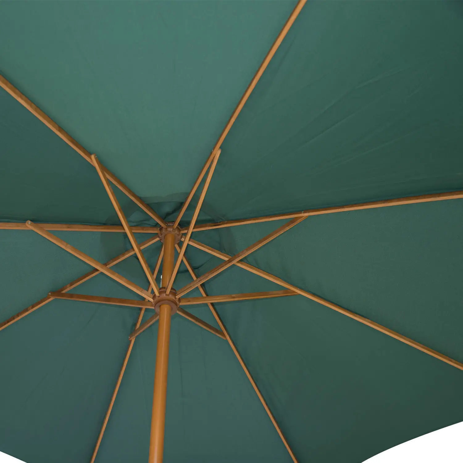 Outsunny parasol tuin UV-bestendig handzwengel populierenhout