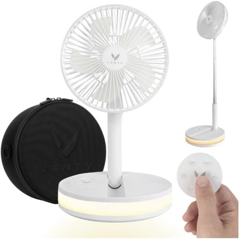 VENTY Ventilatore Portatile Wireless con Batteria 16000mAh - Autonomia 48 Ore