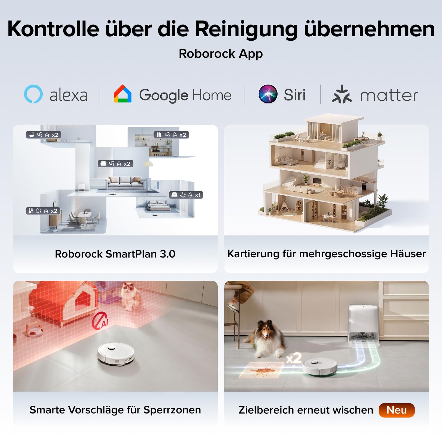 Saugroboter mit Wischfunktion Qrevo 2 Pro, 25.000 Pa Saugkraft, Absaugstation mit Heißwasserwischen und 75°C Moppreinigung