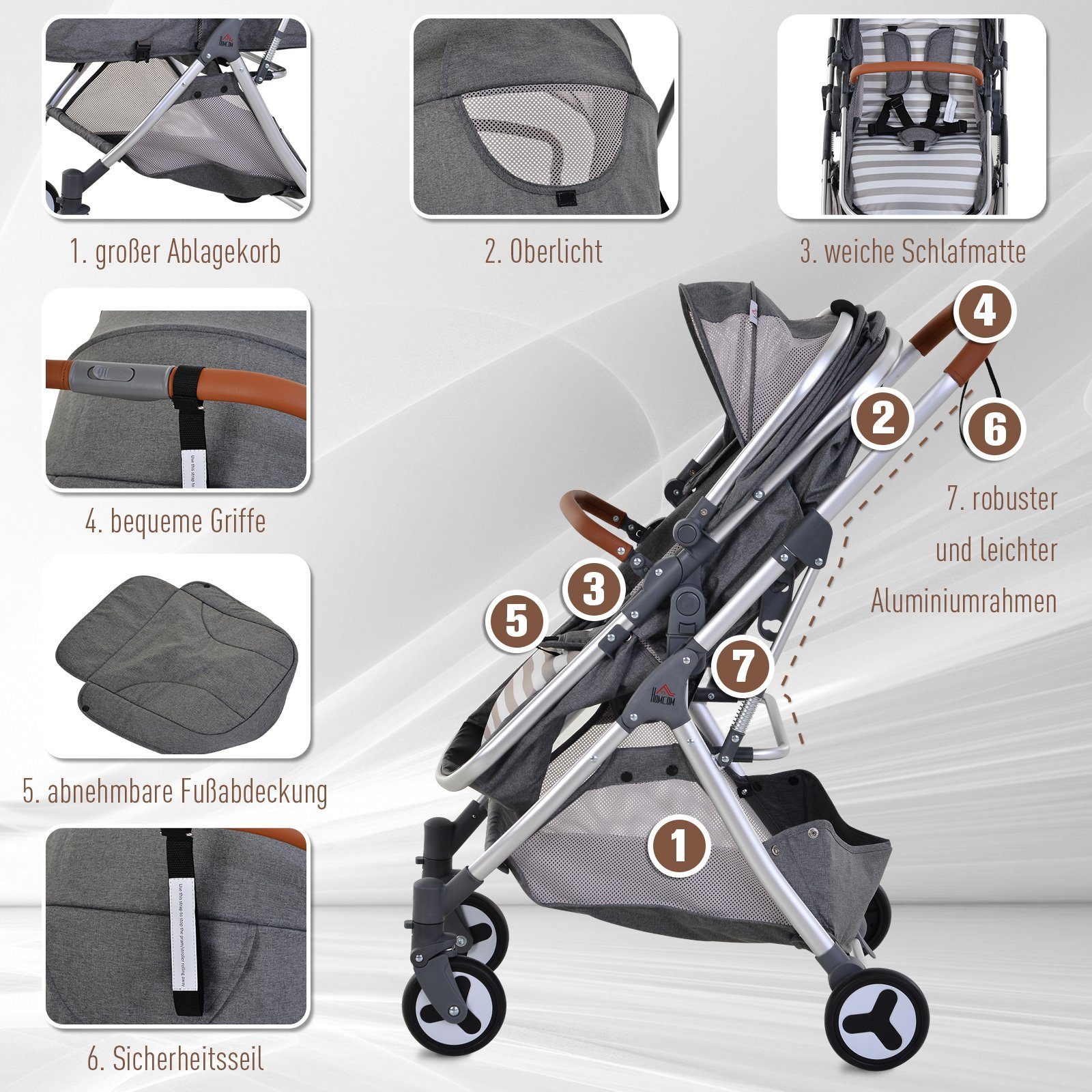 Kinder-Buggy 2-in-1 Kinderwagen